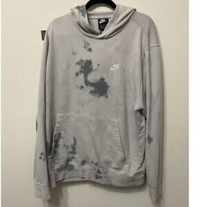 Preloved Men's Nike Gray Tie Dye Wash Hooded Sweatshirt Sz XL